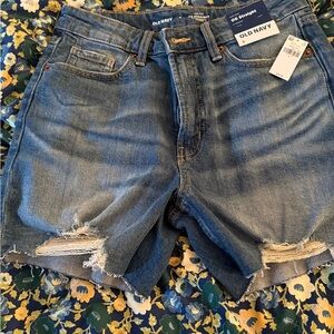 Old Navy Blue Distressed Denim Shorts